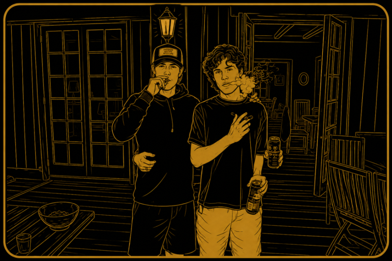 Beeroupa stylized portrait of Jack Dolk and Johan Kinch